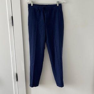 Zara Blue Checkered Suit Pant